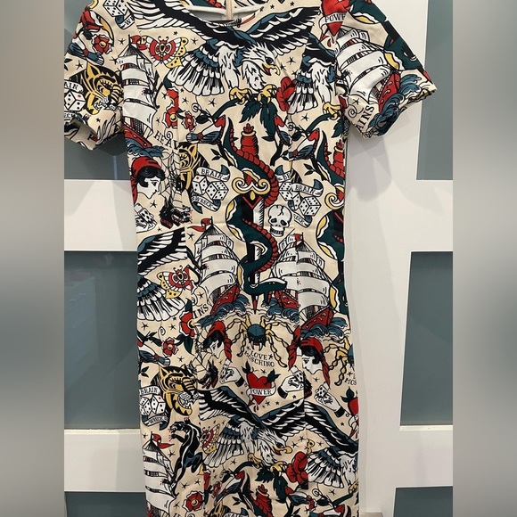 Love Moschino Tattoo Oversized Tshirt Dress - Picture 2 of 4